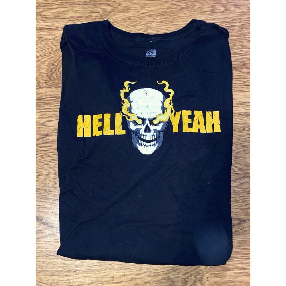 WWE Stone Cold Steve Austin Hell Yeah Skull Shirt Size XL